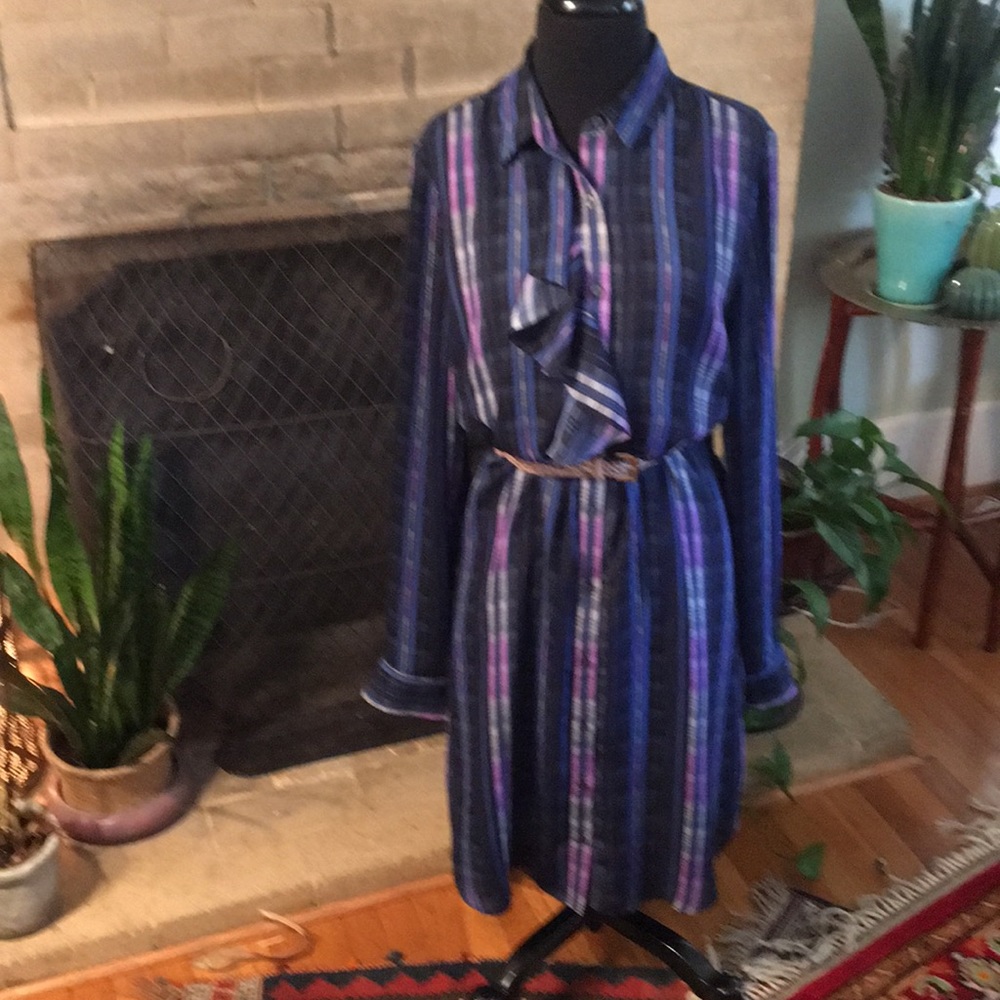 Ruffled Shirtdress